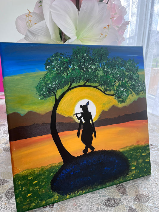 Beautiful Handmade Krishna Painting